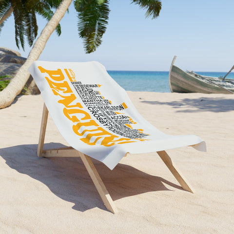 Pittsburgh Penguins City Roster - Beach Towel Home Decor - YinzerShop