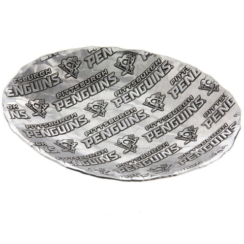 Pittsburgh Penguins Dish - Small Oval Handcrafted Aluminum Serving Platter Serveware - YinzerShop