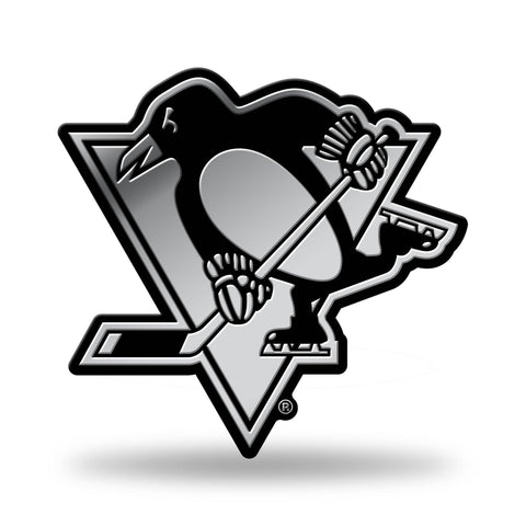 Pittsburgh Penguins Emblem - NHL Chrome Auto Decal | Weather Resistant Sports Fan Accessories Decal - YinzerShop