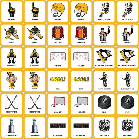 Pittsburgh Penguins Game - NHL Matching Game With Official Team Logo Cards Card Games - YinzerShop