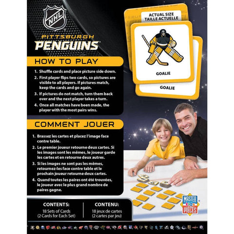 Pittsburgh Penguins Game - NHL Matching Game With Official Team Logo Cards Card Games - YinzerShop