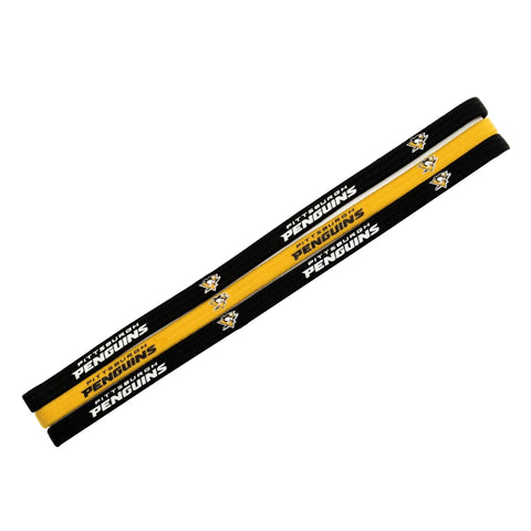 Pittsburgh Penguins Headband - Official NHL Elastic Hair Bands with Anti-Slip Grip Headband - YinzerShop