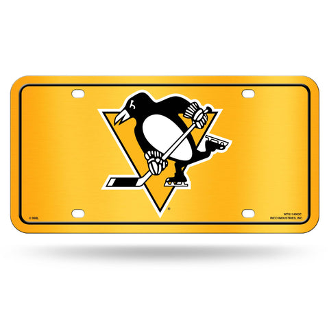 Pittsburgh Penguins License Plate - Durable Metal Auto Tag With Official NHL Logo License Plate - YinzerShop