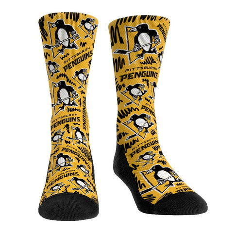 Pittsburgh Penguins - Logo Sketch Socks - YinzerShop