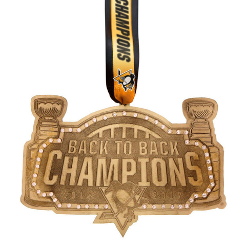 Pittsburgh Penguins Ornament – Limited Edition Bronze Collector with Æ Crystals Ornament - YinzerShop