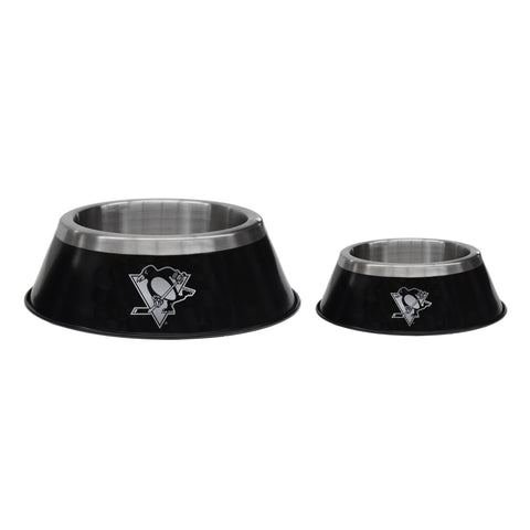 Pittsburgh Penguins Pet Bowl - Licensed NHL Stainless Steel Bowl, Anti-Skid Feeder Pet Bowl - YinzerShop