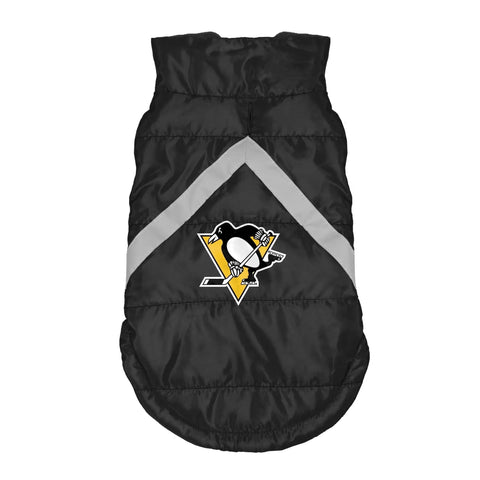 Pittsburgh Penguins Pet Puffer Vest - Water Repellent Quilted Dog Coat Pet Parka Vest - YinzerShop