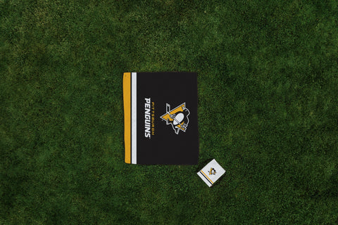 Pittsburgh Penguins Picnic Blanket - Water-Resistant, Foldable Outdoor Blanket with Drawstring Backpack Licensed - YinzerShop