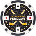 Pittsburgh Penguins Poker Chips - 100 Piece Casino Style Chip Set with Tray Poker Chips & Sets - YinzerShop