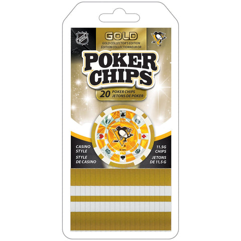 Pittsburgh Penguins Poker Chips | Official NHL Licensed 20 Piece Casino Style Chip Set Poker Chips & Sets - YinzerShop