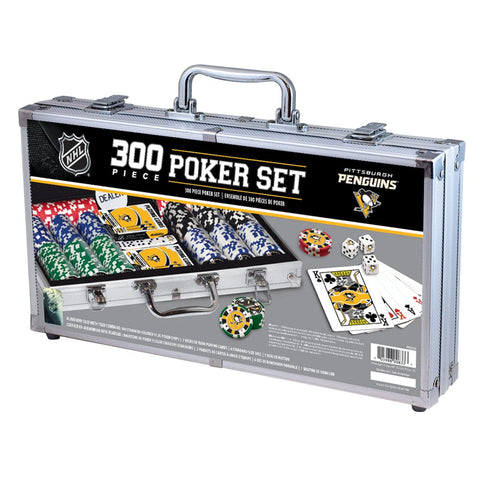 Pittsburgh Penguins Poker Set – 300 Heavy 11.5g Casino Chips, Aluminum Case & Team Dice Poker Chips & Sets - YinzerShop