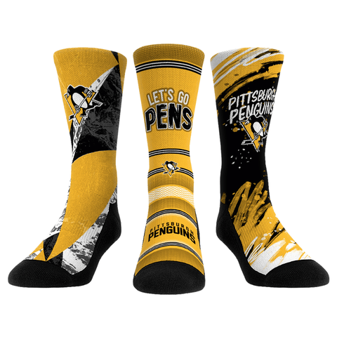 Pittsburgh Penguins - Power Play 3-Pack Socks - YinzerShop
