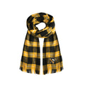 Pittsburgh Penguins Scarf – Plaid Blanket Scarf with Retro Chenille Patch & Fringe Edge Scarf - YinzerShop