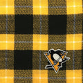 Pittsburgh Penguins Scarf – Plaid Blanket Scarf with Retro Chenille Patch & Fringe Edge Scarf - YinzerShop