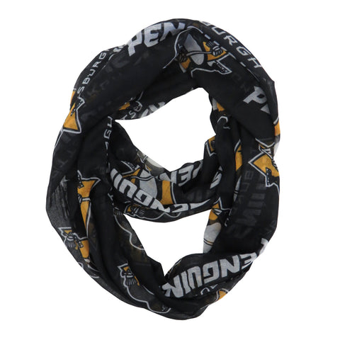 Pittsburgh Penguins Scarf - Sheer Infinity Lightweight Team Scarf for Female Fans Scarf - YinzerShop
