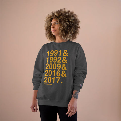 Pittsburgh Penguins Stanley Cups Ampersand - Champion Crewneck Sweatshirt Sweatshirt - YinzerShop