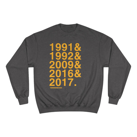 Pittsburgh Penguins Stanley Cups Ampersand - Champion Crewneck Sweatshirt Sweatshirt - YinzerShop