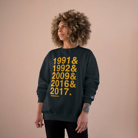 Pittsburgh Penguins Stanley Cups Ampersand - Champion Crewneck Sweatshirt Sweatshirt - YinzerShop