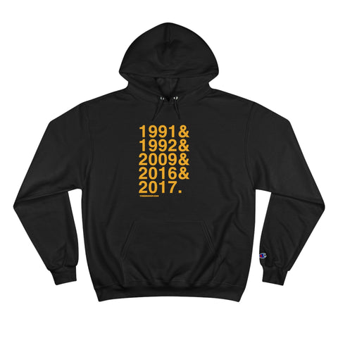 Pittsburgh Penguins Stanley Cups Ampersand - Champion Hoodie Hoodie - YinzerShop