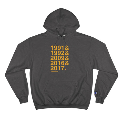Pittsburgh Penguins Stanley Cups Ampersand - Champion Hoodie Hoodie - YinzerShop