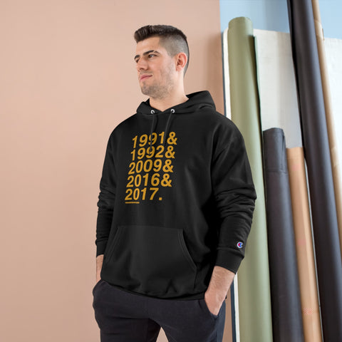 Pittsburgh Penguins Stanley Cups Ampersand - Champion Hoodie Hoodie - YinzerShop