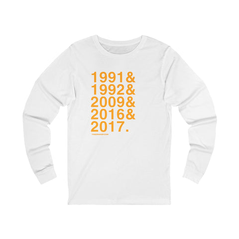 Pittsburgh Penguins Stanley Cups Ampersand - Long Sleeve Tee Long Sleeve Shirt - YinzerShop