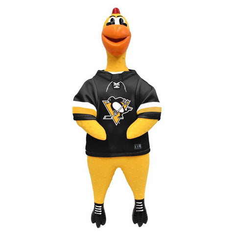 Pittsburgh Penguins Rubber Chicken Pet Toy Pet Toy Little Earth Productions   