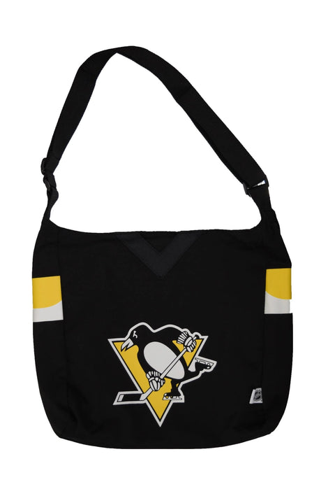 Pittsburgh Penguins Tote - Authentic Jersey Fabric Bag With Embroidered Logo Tote Bag - YinzerShop