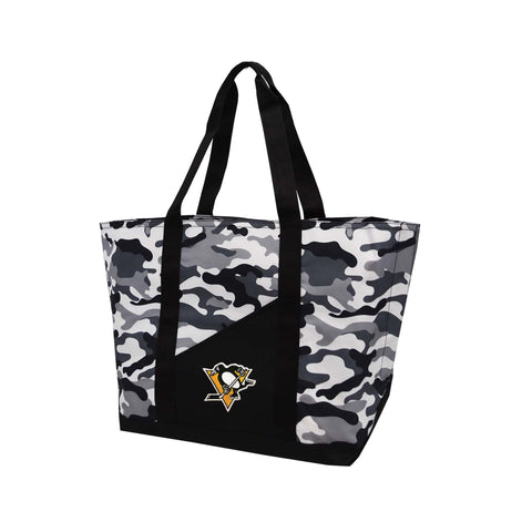 Pittsburgh Penguins Tote – Heavy Duty Camo Sports Tote Bag With Durable Shoulder Straps Tote Bag - YinzerShop