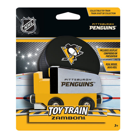 Pittsburgh Penguins Toy Train - Wooden NHL Team Set With Magnetic Connectors Toys - YinzerShop