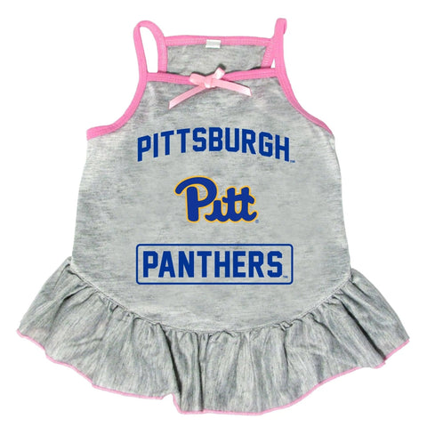 Pittsburgh Pet Dress - Licensed Team Logo Dress With Small Bow & Stretch Fabric Pet Dress - YinzerShop