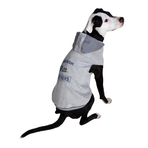 Pittsburgh Pet Hoodie - Licensed University of Pittsburgh Apparel | Cozy Dog Sweatshirt Pet Hooded Crewneck - YinzerShop