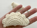 Pittsburgh Pierogi Keychain – Hand Crocheted Soft Pierogi Charm With Silver Key Chain Key Chain - YinzerShop
