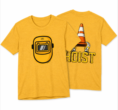 Pittsburgh Pirate fan Hoist the Cone & Welding Helmet T-shirt - Front & Back Print T-Shirt - YinzerShop