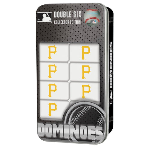 Pittsburgh Pirates Dominoes - Official MLB Resin Domino Pieces & Collectible Tin Classic Games - YinzerShop
