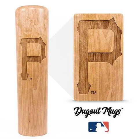 Pittsburgh Pirates Mug – Engraved Baseball Bat Mug | Solid Wood Collector’s Drinkware MLB Teams - Dugout Mug - YinzerShop