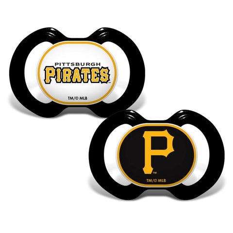 Pittsburgh Pirates Pacifier - 2-Pack Licensed MLB Baby Soothing Pacifiers Pacifiers & Clips - YinzerShop
