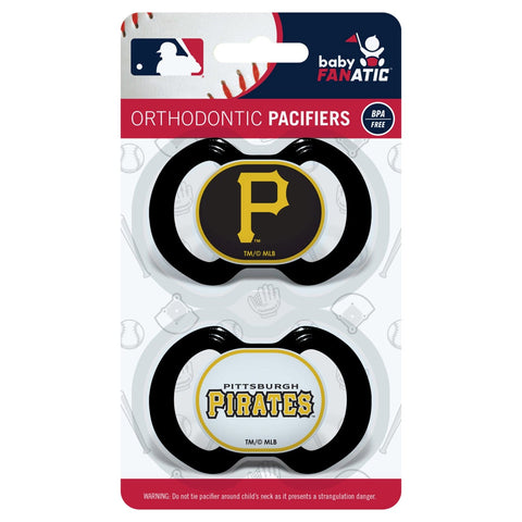 Pittsburgh Pirates Pacifier - 2-Pack Licensed MLB Baby Soothing Pacifiers Pacifiers & Clips - YinzerShop