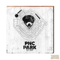 Pittsburgh Pirates PNC Baseball Park Wooden Wall Art Print Wood Picture MillWoodArt 5.5" x 5.5" White 