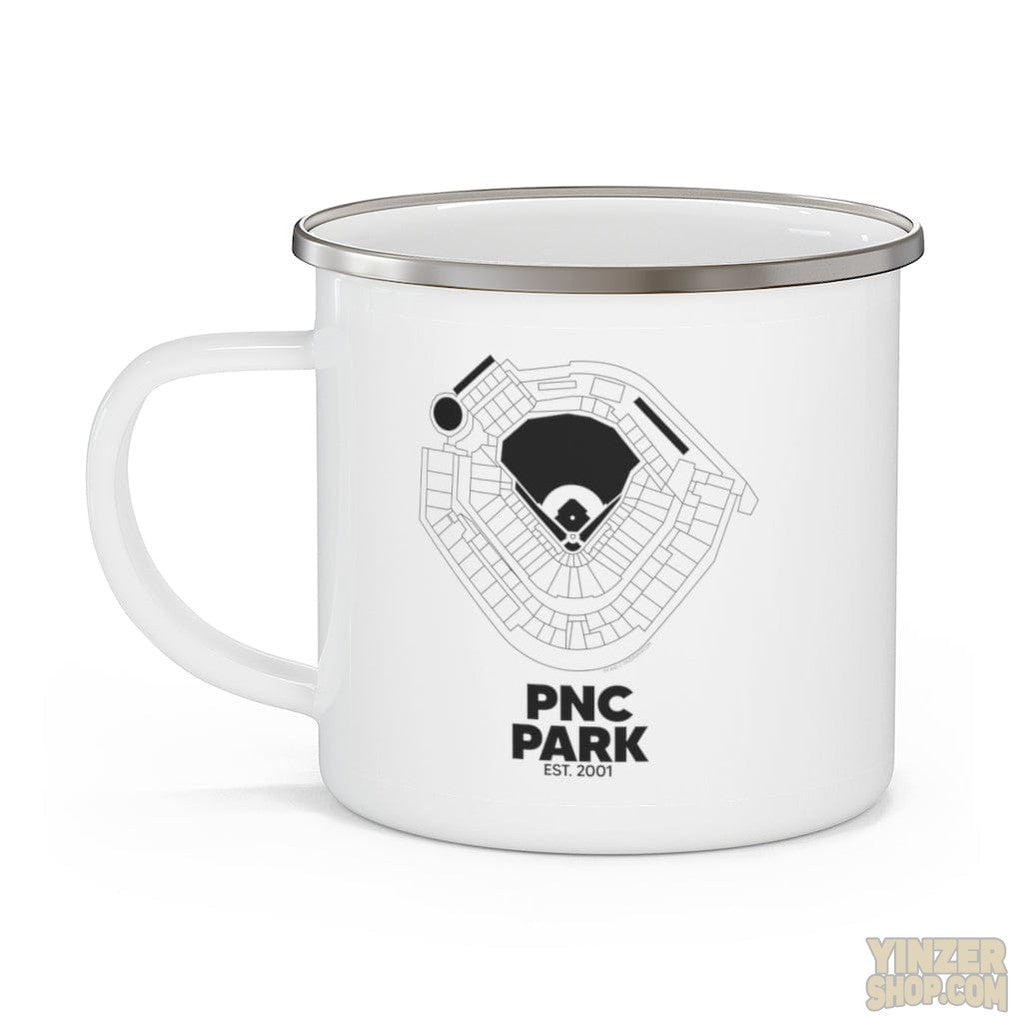 Pittsburgh Pirates PNC Park Enamel Camping Mug Mug Printify   