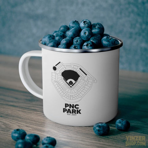 Pittsburgh Pirates PNC Park Enamel Camping Mug Mug Printify   