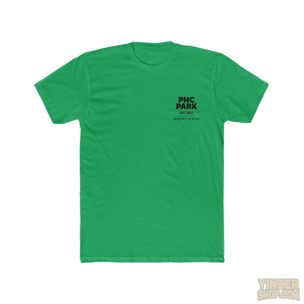 Pittsburgh Pirates PNC Park T-Shirt Print on Back w/ Small Logo T-Shirt Printify Solid Kelly Green L 