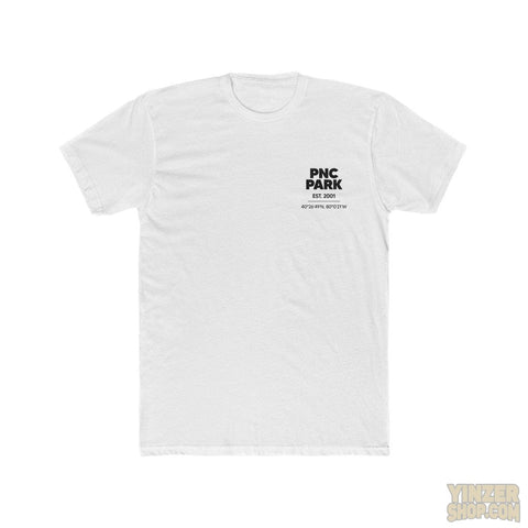 Pittsburgh Pirates PNC Park T-Shirt Print on Back w/ Small Logo T-Shirt Printify Solid White S 