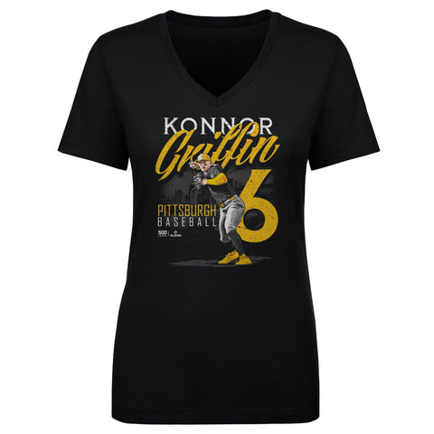 Pittsburgh Pirates Shirt Konnor Griffin Cotton Baseball Fan Tee - Lightweight V-Neck Women's V-Neck T-Shirt - YinzerShop