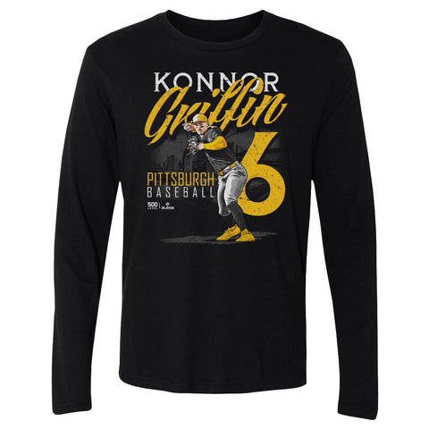 Pittsburgh Pirates T-Shirt Konnor Griffin Jersey Long Sleeve Cotton Crewneck Men's Long Sleeve T-Shirt - YinzerShop
