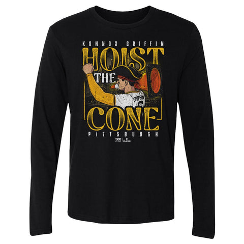 Pittsburgh Pirates T-Shirt - Konnor Griffin Long Sleeve Cotton Crewneck Tee Men's Long Sleeve T-Shirt - YinzerShop