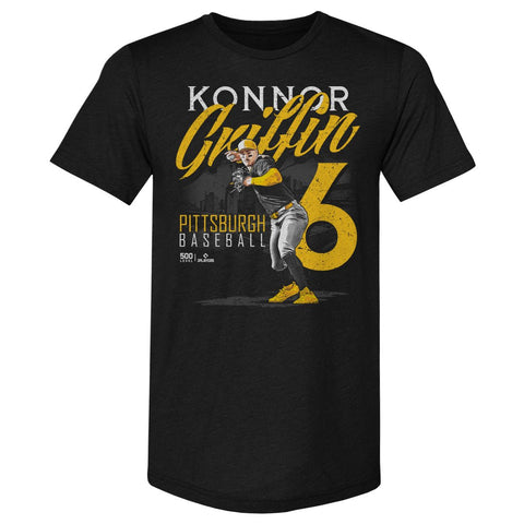 Pittsburgh Pirates T-Shirt Konnor Griffin Player Name Slim Fit Crewneck Short Sleeve Men's Premium T-Shirt - YinzerShop