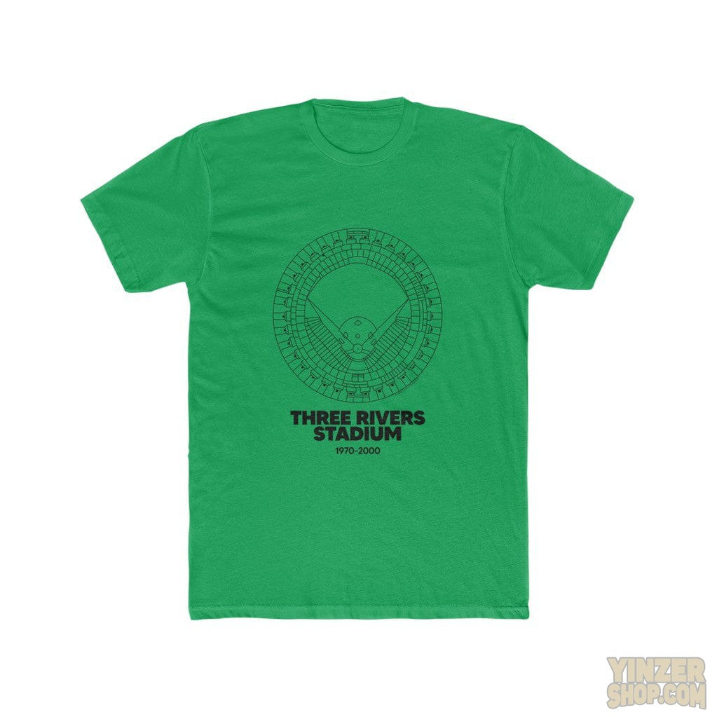 Pittsburgh Pirates Three Rivers Stadium Cotton Crew T-Shirt T-Shirt Printify Solid Kelly Green S 