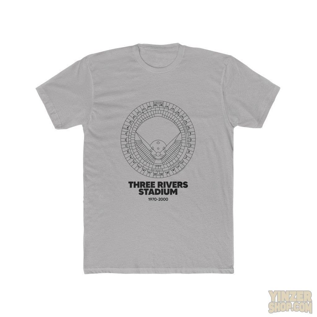 Pittsburgh Pirates Three Rivers Stadium Cotton Crew T-Shirt T-Shirt Printify Solid Light Grey L 