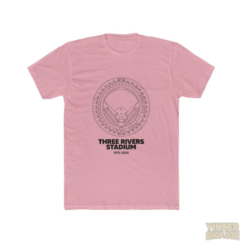 Pittsburgh Pirates Three Rivers Stadium Cotton Crew T-Shirt T-Shirt Printify Solid Light Pink S 